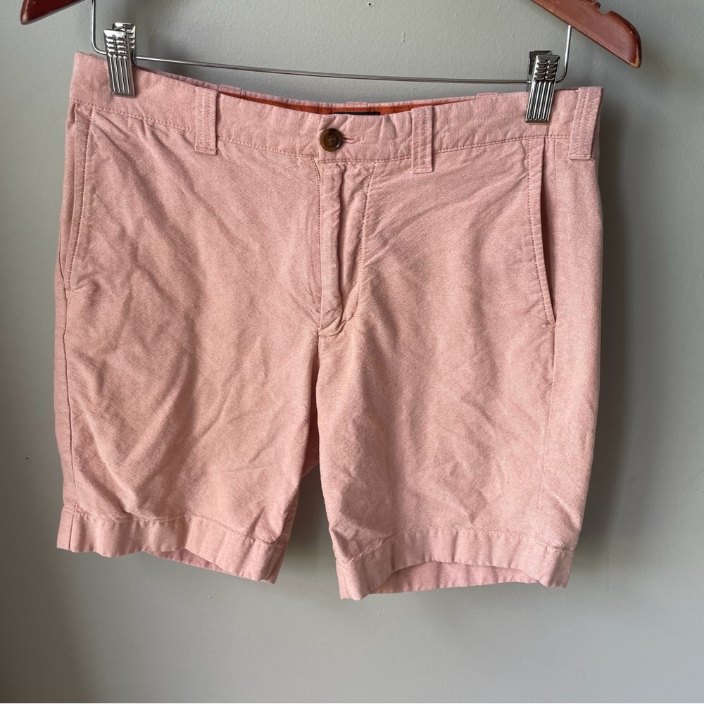 J Crew Gramercy‎ oxford shorts Orange Men’s Size 30W 8” Inseam- Cotton Shorts